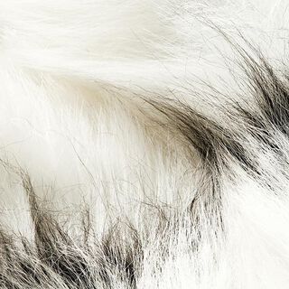 Kunstfell Querstreifen – wollweiss/schwarz, 