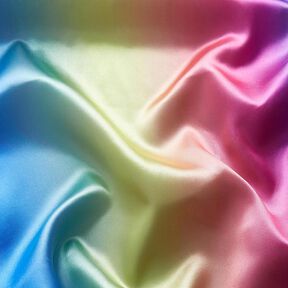 Polyestersatin Regenbogen Farbverlauf, 