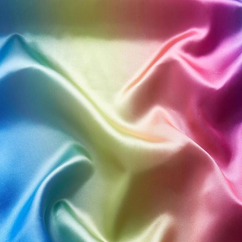 Polyestersatin Regenbogen Farbverlauf,  image number 2