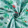Baumwollstoff Cretonne Esel und Pfauen – eukalyptus,  thumbnail number 3