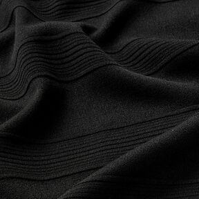Jersey breite Strukturstreifen – schwarz, 