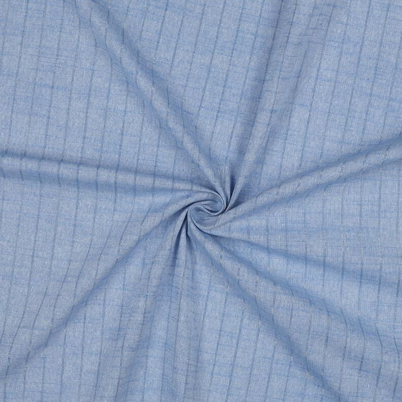 Baumwollstoff Lurex Streifen &ndash; blau,  image number 3