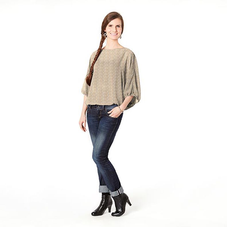 Chiffon Satin & Glanz-Streifen Reiszweige – wollweiss,  image number 6