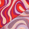 Baumwollsatin Retro-Wellen | Poppy Fabrics – purpur/orange,  thumbnail number 4