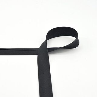 Baumwoll-Schrägband Popeline [20 mm] – schwarz, 