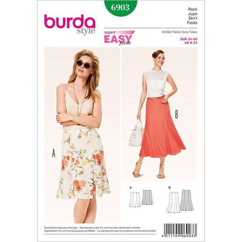 Bahnenrock | Burda 6903 | 34-50,  image number 1