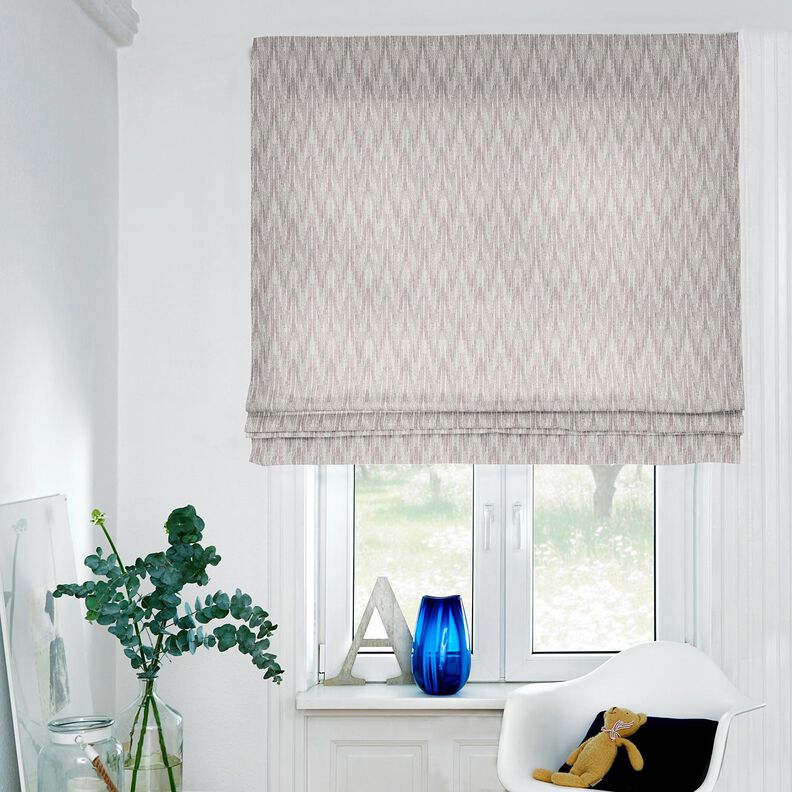 Dekostoff Jacquard abstraktes Gewebe recycelt – seidengrau, image number 6