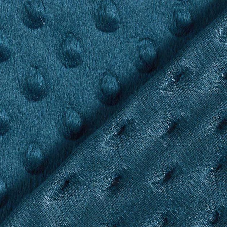 Kuschelfleece geprägte Punkte – petrol,  image number 4