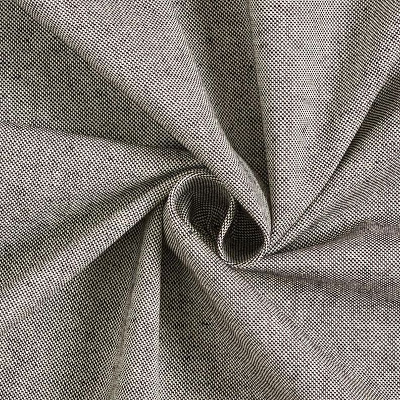 Dekostoff Halbpanama Chambray recycelt – schwarz/weiss,  image number 1