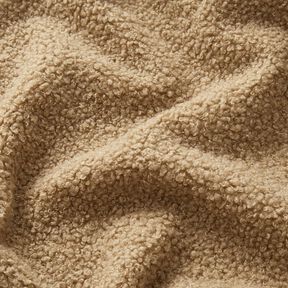 Polsterstoff Teddy weich – taupe, 