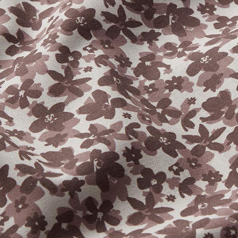 Baumwollpopeline Blumenmeer – taupe/braun,  image number 2