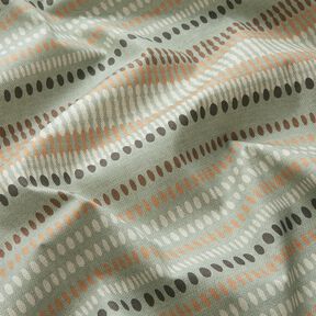 Outdoorstoff Canvas Punkte – eukalyptus/hellbraun, 