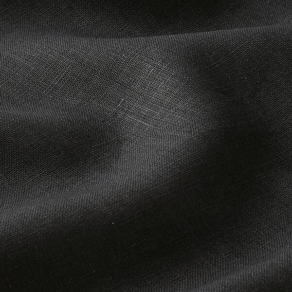 Leinenstoff Uni – schwarz | Reststück 50cm