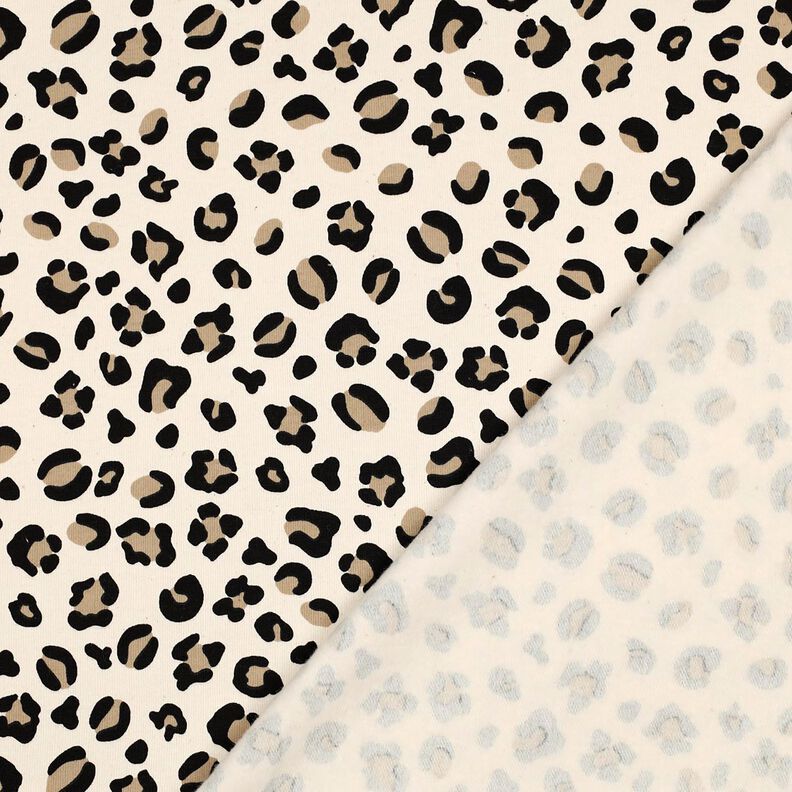Sweatshirt angeraut Leo Print | Poppy Fabrics – creme/anemone,  image number 4