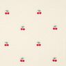 Teddyplüsch bestickte Kirschen | Poppy Fabrics – elfenbein/chili,  thumbnail number 1