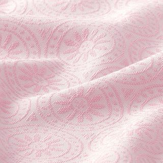Outdoorstoff Jacquard Kreis-Ornamente – rosa/wollweiss, 