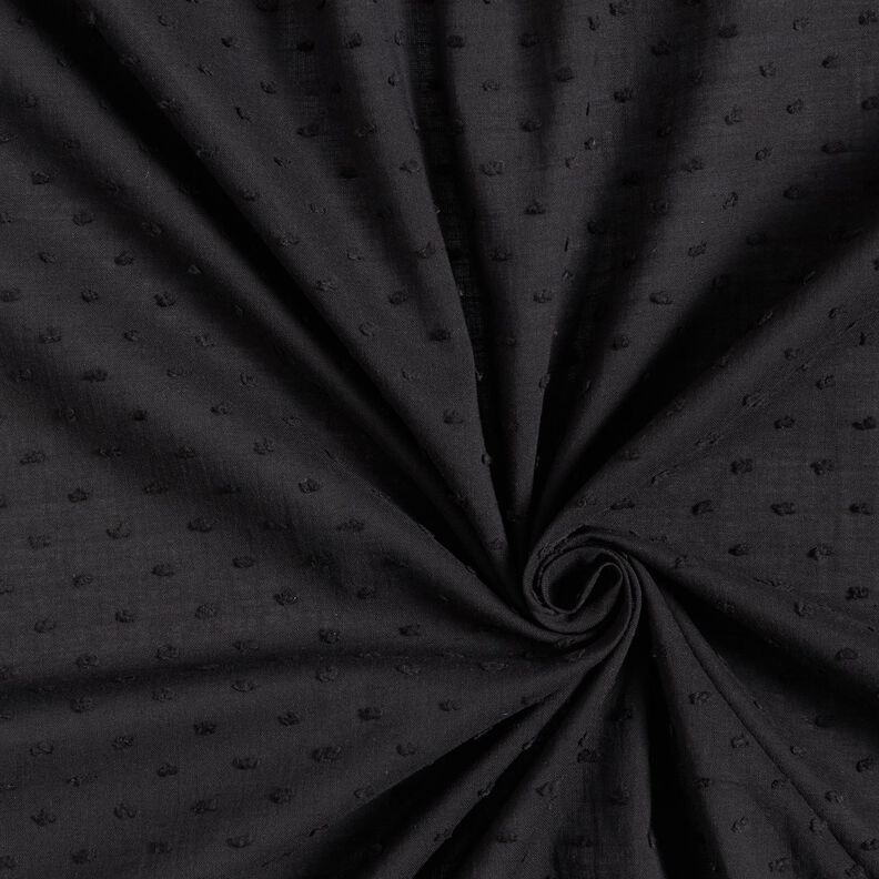 Baumwollbatist Dobby – schwarz, image number 1