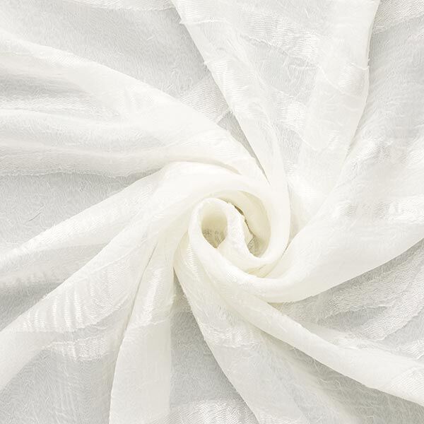 Krinkel Chiffon Wellenmuster – weiss | Reststück 80cm