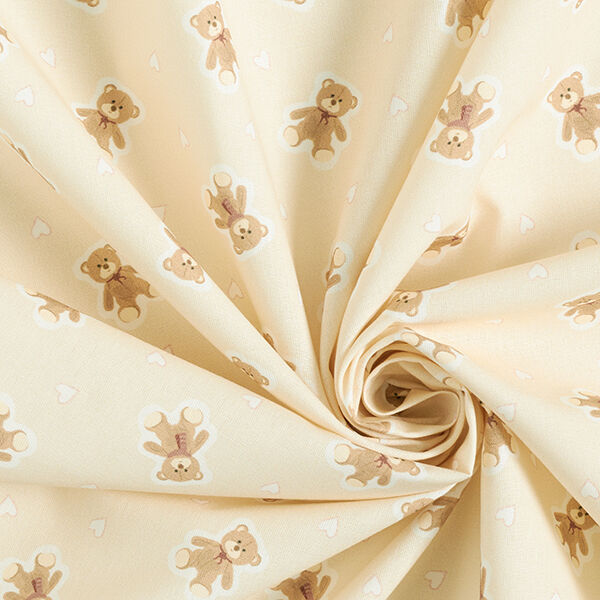 Baumwollstoff Popeline Mini Bären – hellbeige, image number 3