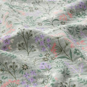 GOTS Musselin/ Doppel-Krinkel Gewebe Frühlingsblumenwiese | Poppy Fabrics – schilf, 