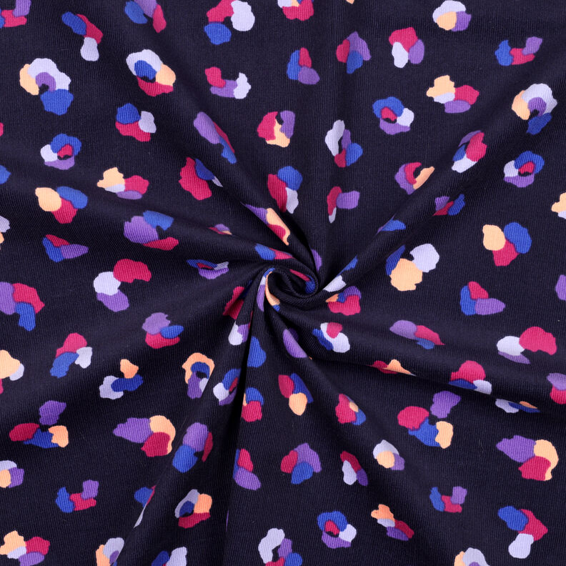Babycord bunte Leo Flecken | Poppy Fabrics – marineblau, image number 3