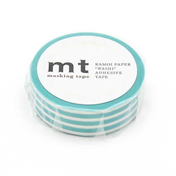 Washi Tape Streifen – türkis/weiss | Masking Tape, image number 2