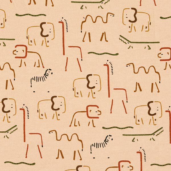 Sweatshirt angeraut abstrakte Steppentiere – cashew,  image number 1
