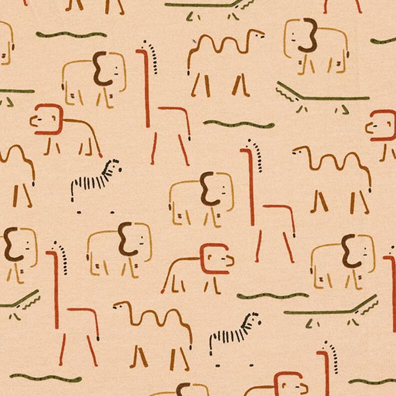 Sweatshirt angeraut abstrakte Steppentiere – cashew,  image number 1