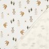 Baumwolljersey Tiere im Wald Digitaldruck | Poppy Fabrics – elfenbein/anemone,  thumbnail number 4