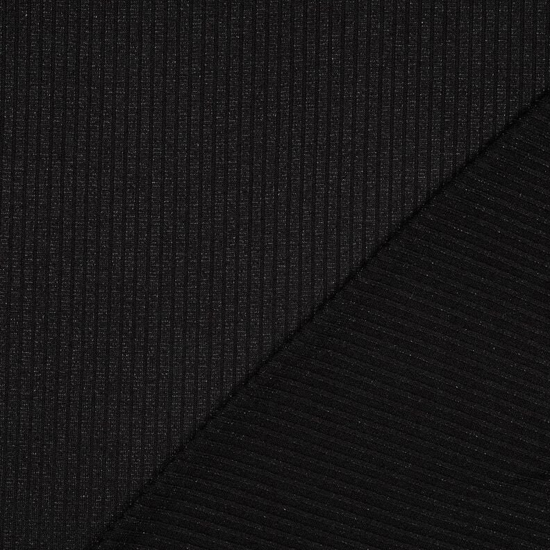 Rippenstrick Lurex – schwarz, image number 3