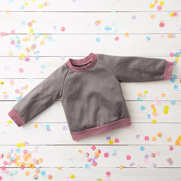 Bündchenstoff Uni – dunkelaltrosa | Reststück 50cm