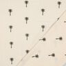 Musselin/ Doppel-Krinkel Gewebe gestickte Palmen  | Poppy Fabrics – wollweiss/dunkeloliv,  thumbnail number 4