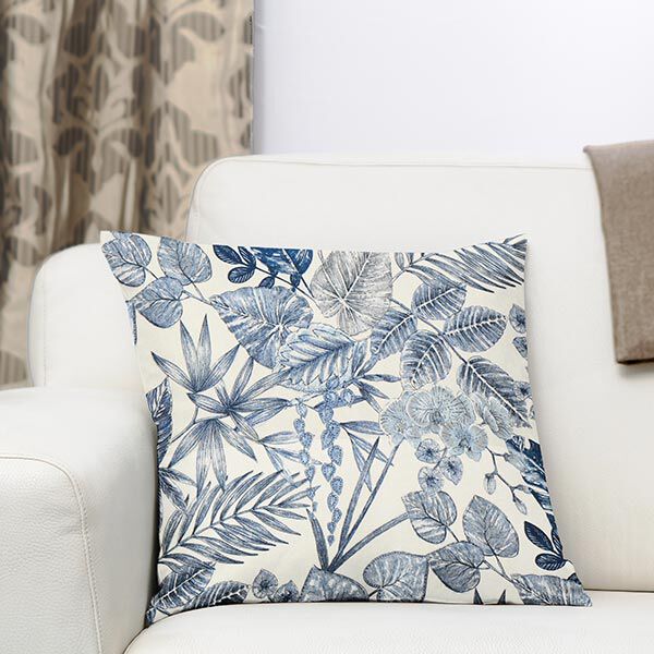 Outdoorstoff Acrisol Bouquet – blau | Reststück 100cm