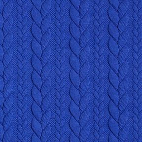 Jerseyjacquard Cloqué Zopfmuster – königsblau, 