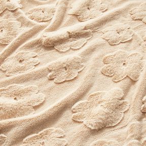 3D Kunstfell Blumenmuster – natur, 