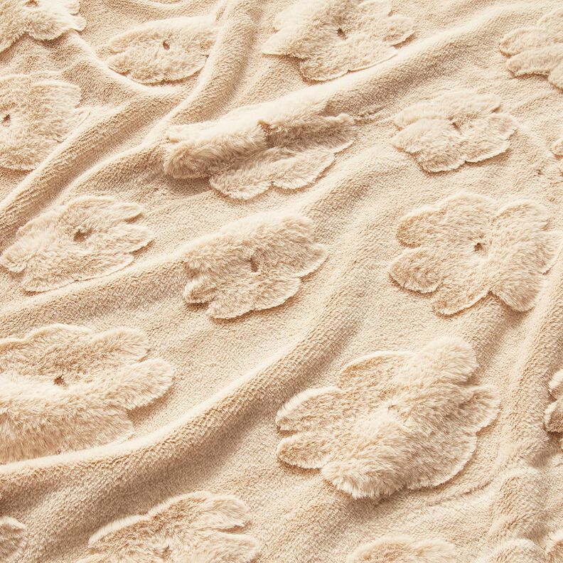 3D Kunstfell Blumenmuster – natur,  image number 2