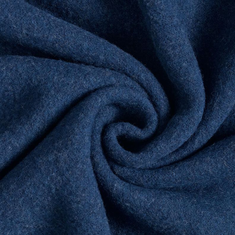 Woll-Fleece reine Schurwolle Uni – marineblau, image number 1