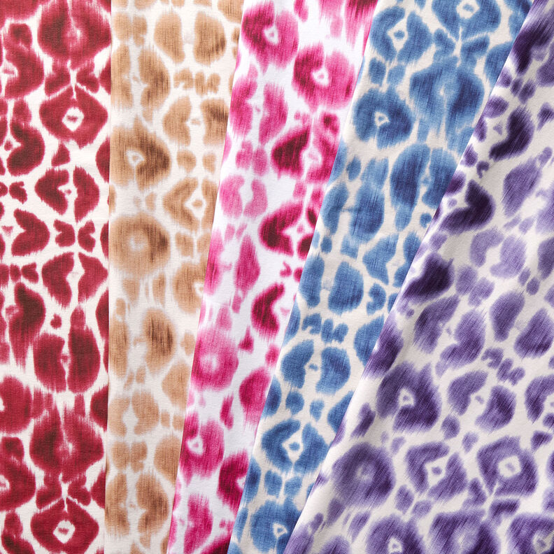 GOTS French Terry Batik-Leomuster | TCC x LOOKS by Wolfgang Joop – brilliantblau/creme,  image number 7