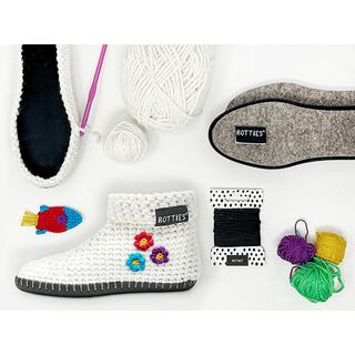 Botties®-Kit Häkelset Kinder-Hausschuhe [Gr. 30-31], 