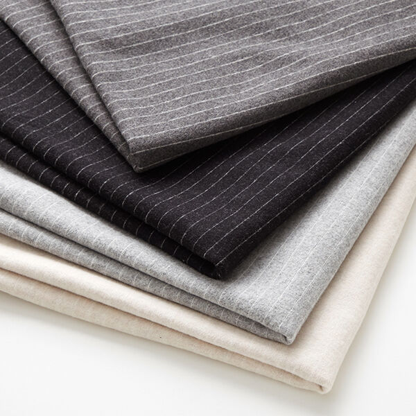 Strickjacquard aufgeraut Nadelstreifen – schwarz, image number 6