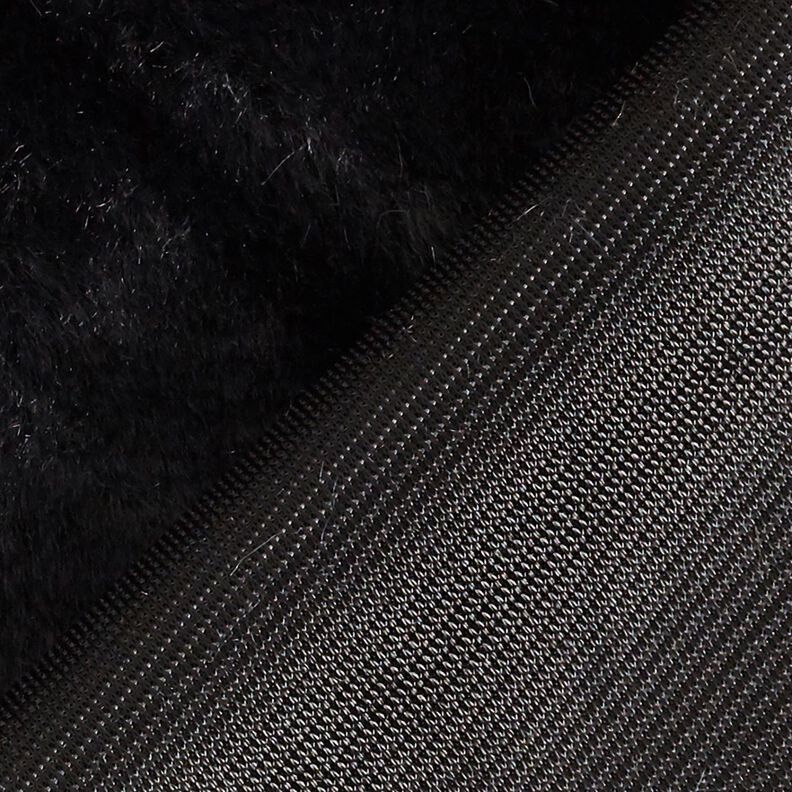 Hochwertiges, einfarbiges Kunstfell – schwarz,  image number 3