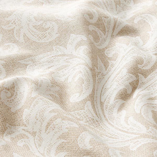Dekostoff Canvas Ornamente – natur/weiss,  image number 2
