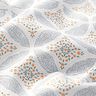 Baumwollstoff Popeline florale Kreise – weiss/grün,  thumbnail number 2
