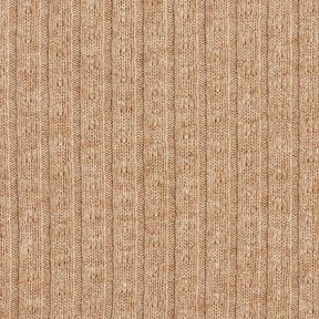 Strickstoff Ajour edle Glitzerstreifen – hellbraun, 