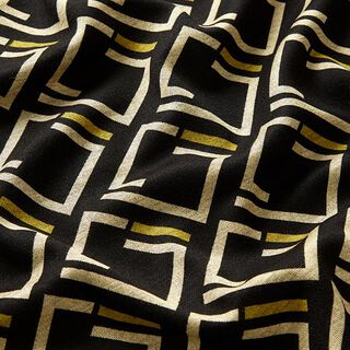 Romanit Jersey offenes Karo – schwarz, 