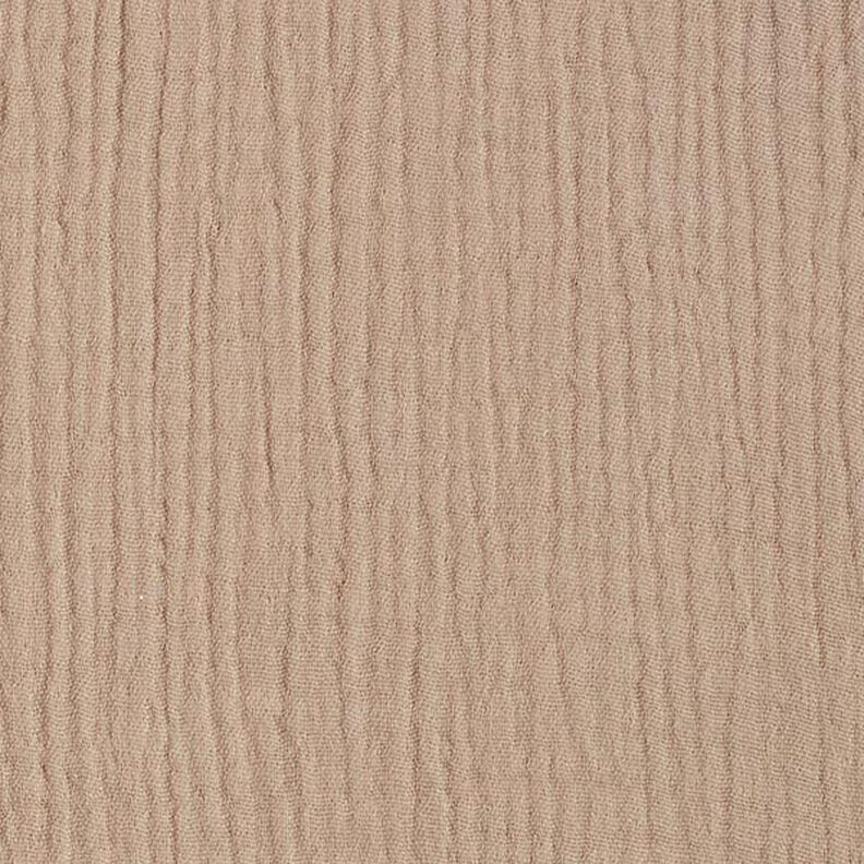 GOTS Dreilagiger Baumwoll-Musselin – dunkelbeige,  image number 4