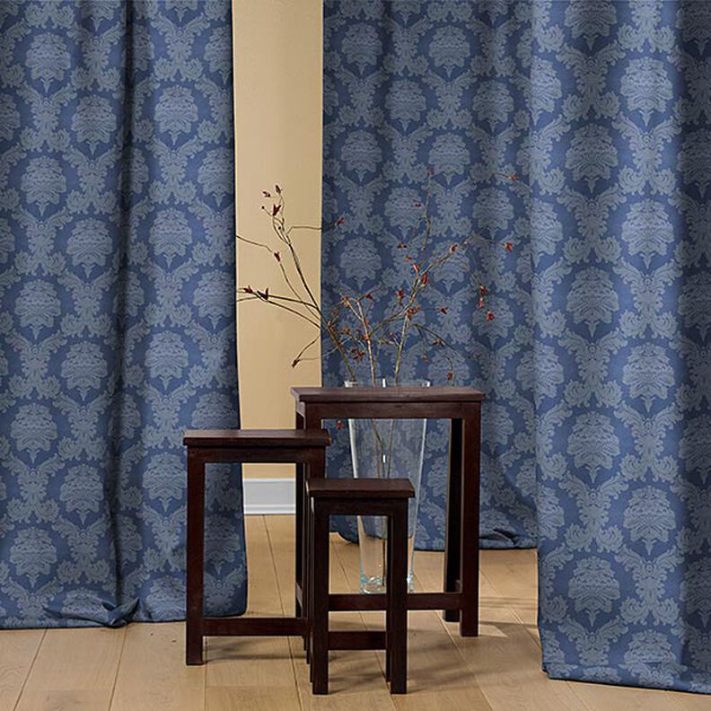 Dekostoff Jacquard Damasco 280 cm – königsblau,  image number 3