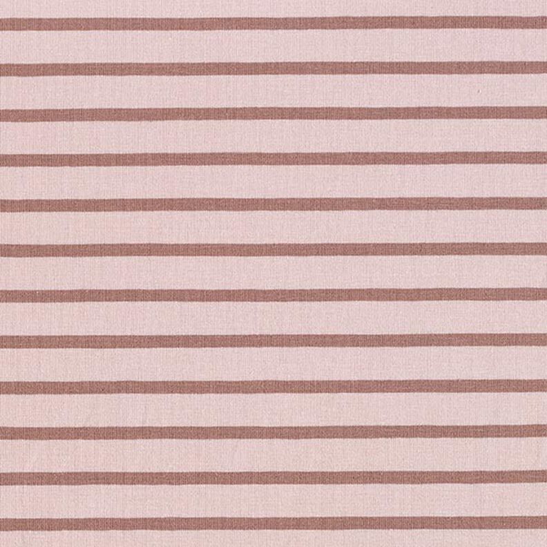 Baumwolljersey schmale & breite Streifen – hellaltrosa/dunkelaltrosa,  image number 1