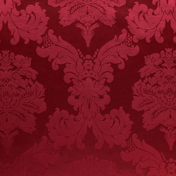 Dekostoff Jacquard Damasco 280 cm – karminrot | Reststück 140cm