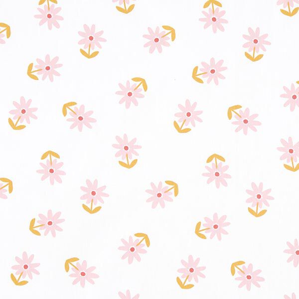 Beschichtete Baumwolle Blümchen – weiss, image number 1